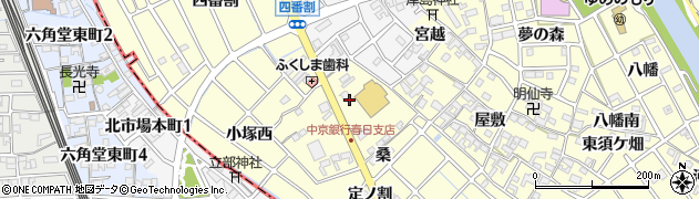 愛知県清須市春日（宮重）周辺の地図