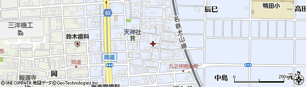 愛知県北名古屋市九之坪菰口周辺の地図