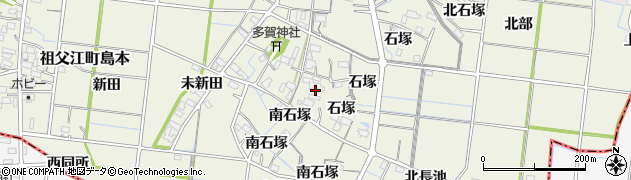 愛知県稲沢市祖父江町島本西石塚周辺の地図