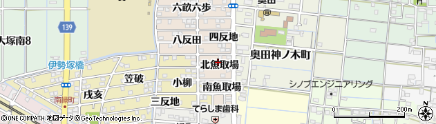 愛知県稲沢市奥田町（北魚取場）周辺の地図