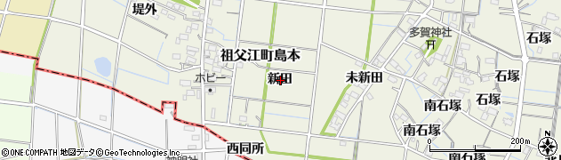 愛知県稲沢市祖父江町島本新田周辺の地図