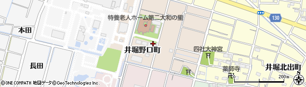 愛知県稲沢市井堀野口町周辺の地図