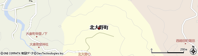 愛知県豊田市北大野町周辺の地図
