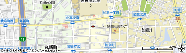 愛知県名古屋市北区如来町102周辺の地図