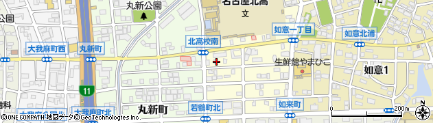 愛知県名古屋市北区如来町38周辺の地図