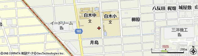 愛知県北名古屋市沖村井島周辺の地図