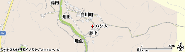 愛知県豊田市白川町藤下周辺の地図