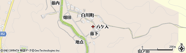 愛知県豊田市白川町（藤下）周辺の地図