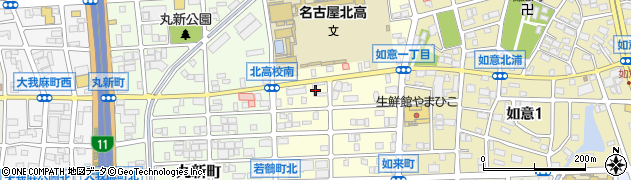 愛知県名古屋市北区如来町44周辺の地図