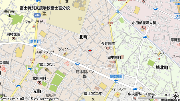 〒418-0061 静岡県富士宮市北町の地図