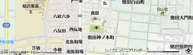 稲沢市役所　老人福祉センターさくら館周辺の地図