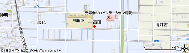 愛知県北名古屋市九之坪（高田）周辺の地図