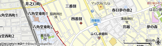愛知県清須市春日四番割周辺の地図