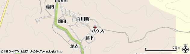 愛知県豊田市白川町（八ケ入）周辺の地図