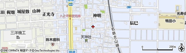 愛知県北名古屋市九之坪神明28周辺の地図