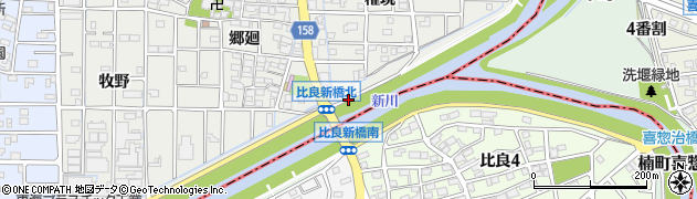 愛知県北名古屋市久地野（南権現）周辺の地図