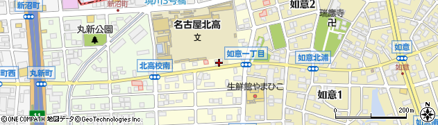 愛知県名古屋市北区如来町63周辺の地図