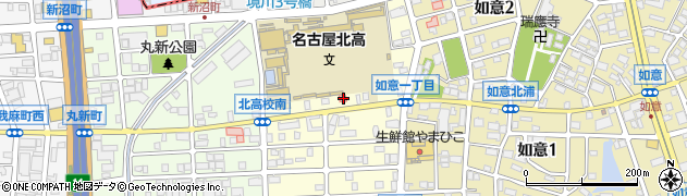 愛知県名古屋市北区如来町58周辺の地図