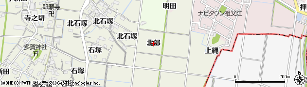 愛知県稲沢市祖父江町島本（北部）周辺の地図