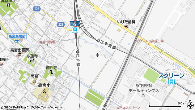 〒522-0201 滋賀県彦根市高宮町の地図