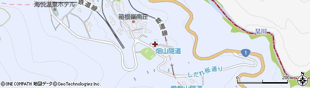 箱根町消防本部　消防団第４分団詰所周辺の地図