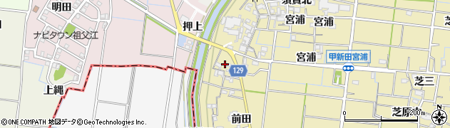 愛知県稲沢市祖父江町甲新田（高須賀）周辺の地図