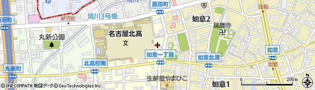 愛知県名古屋市北区如来町82周辺の地図