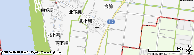 愛知県稲沢市祖父江町神明津東下縄周辺の地図