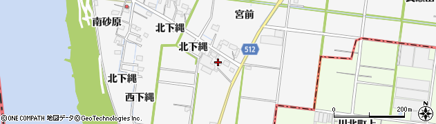 愛知県稲沢市祖父江町神明津（東下縄）周辺の地図