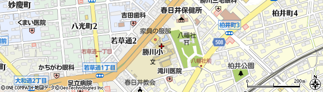 春日井市立勝川小学校周辺の地図