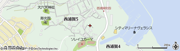 神奈川県横須賀市西浦賀周辺の地図