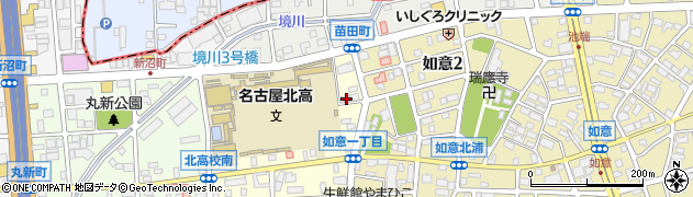 愛知県名古屋市北区如来町73周辺の地図