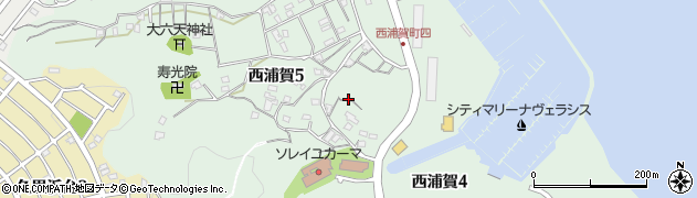 神奈川県横須賀市西浦賀周辺の地図