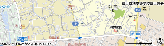 静岡県富士宮市淀平町150周辺の地図