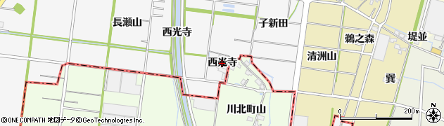 愛知県稲沢市祖父江町神明津（西光寺）周辺の地図