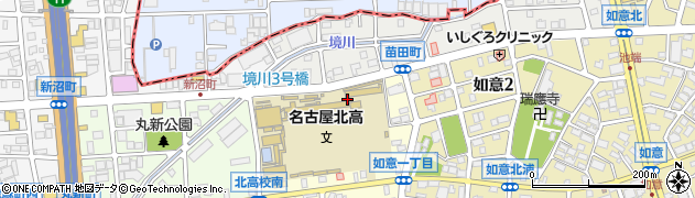愛知県名古屋市北区如来町50周辺の地図