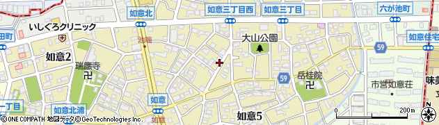 愛知県名古屋市北区如意4丁目周辺の地図