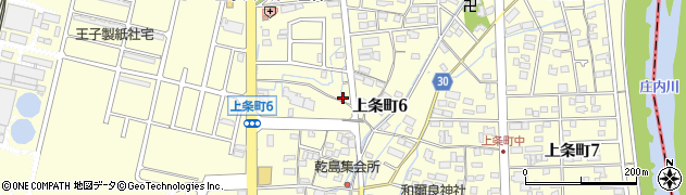 愛知県春日井市上条町6丁目周辺の地図