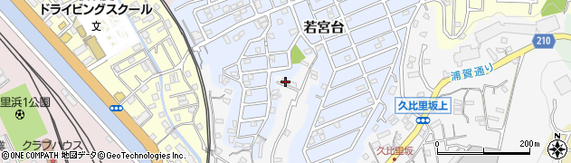 神奈川県横須賀市久比里1丁目13周辺の地図