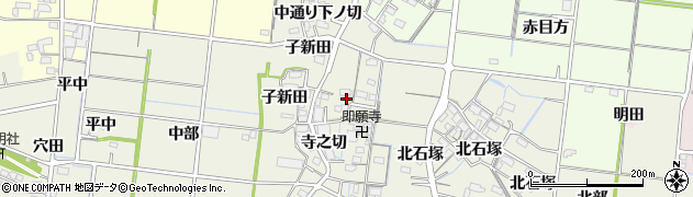 愛知県稲沢市祖父江町島本寺西北ノ切周辺の地図