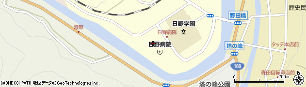 鳥取県日野郡日野町野田332周辺の地図