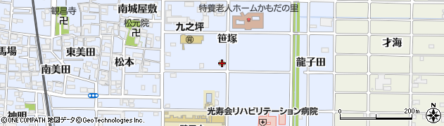 愛知県北名古屋市九之坪笹塚53周辺の地図
