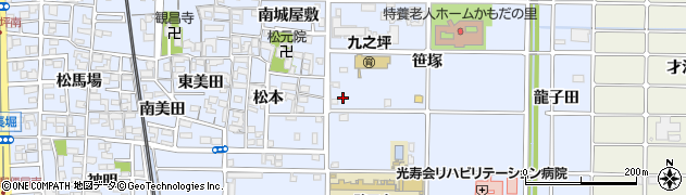 愛知県北名古屋市九之坪笹塚60周辺の地図