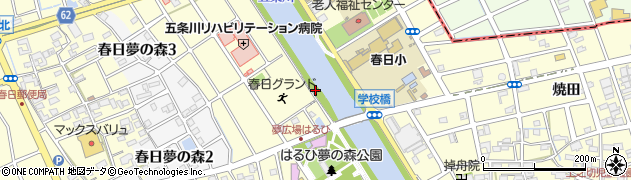 愛知県清須市春日新畑周辺の地図