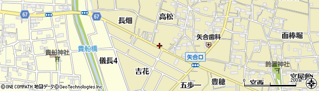 愛知県稲沢市矢合町（脇ノ田）周辺の地図