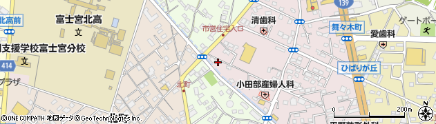 静岡県富士宮市ひばりが丘18周辺の地図