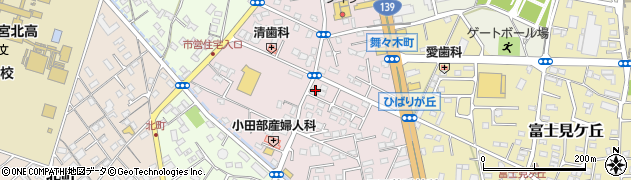 静岡県富士宮市ひばりが丘281周辺の地図