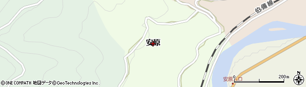 鳥取県日野町（日野郡）安原周辺の地図