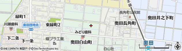 愛知県稲沢市奥田白山町周辺の地図
