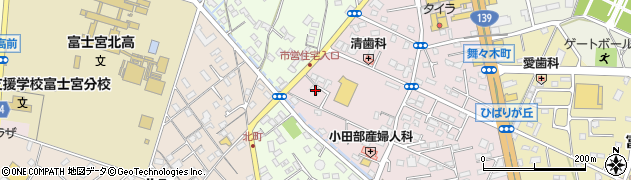 静岡県富士宮市ひばりが丘34周辺の地図